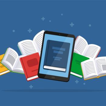 Ebook reader with books